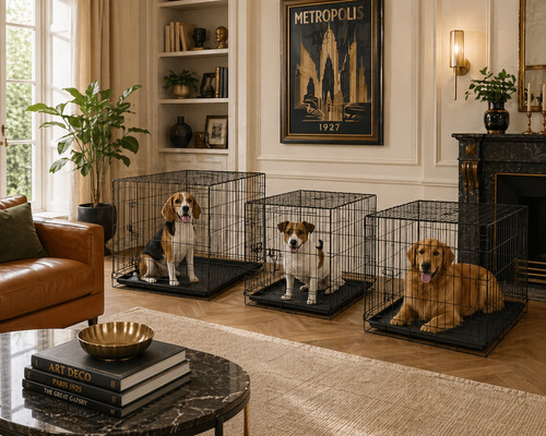 Door metal dog crate - dog,