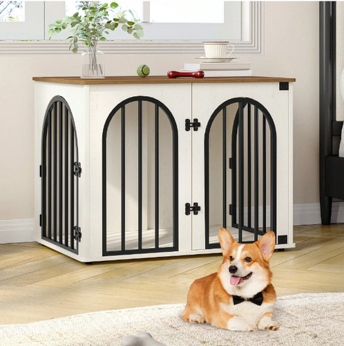 Wooden dog crate indoor - cm, crate,