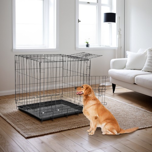 Metal wire dog cage - cage,